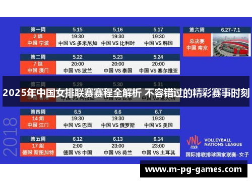 2025年中国女排联赛赛程全解析 不容错过的精彩赛事时刻