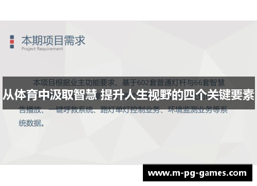 从体育中汲取智慧 提升人生视野的四个关键要素