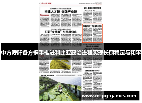 中方呼吁各方携手推进利比亚政治进程实现长期稳定与和平